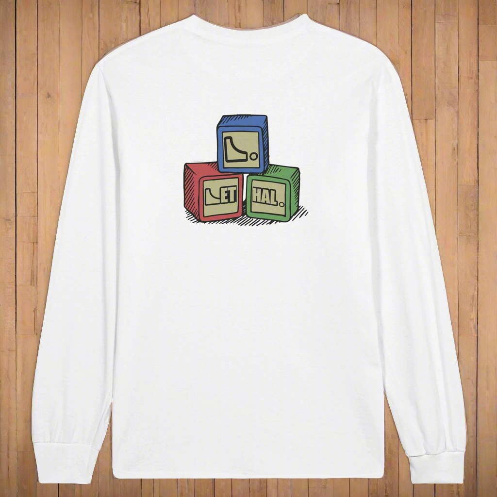 Lethal Blocks Long Sleeve Tee - White